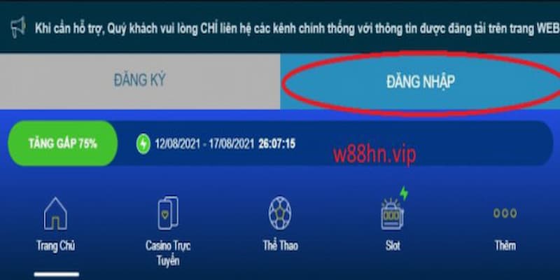 Hướng dẫn cách đăng nhập wi88 chi tiết 