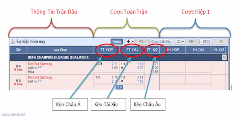 Những chiến thuật khi chơi tỷ lệ kèo Châu Âu hiệu quả