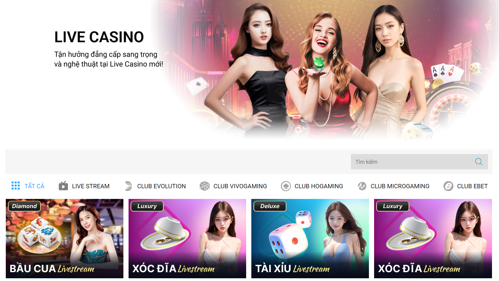 Live Casino tại nhà cái Wi88 RUN